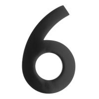 6" Black Architect House Number #6