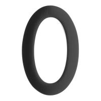 6" Black Architect House Number #0