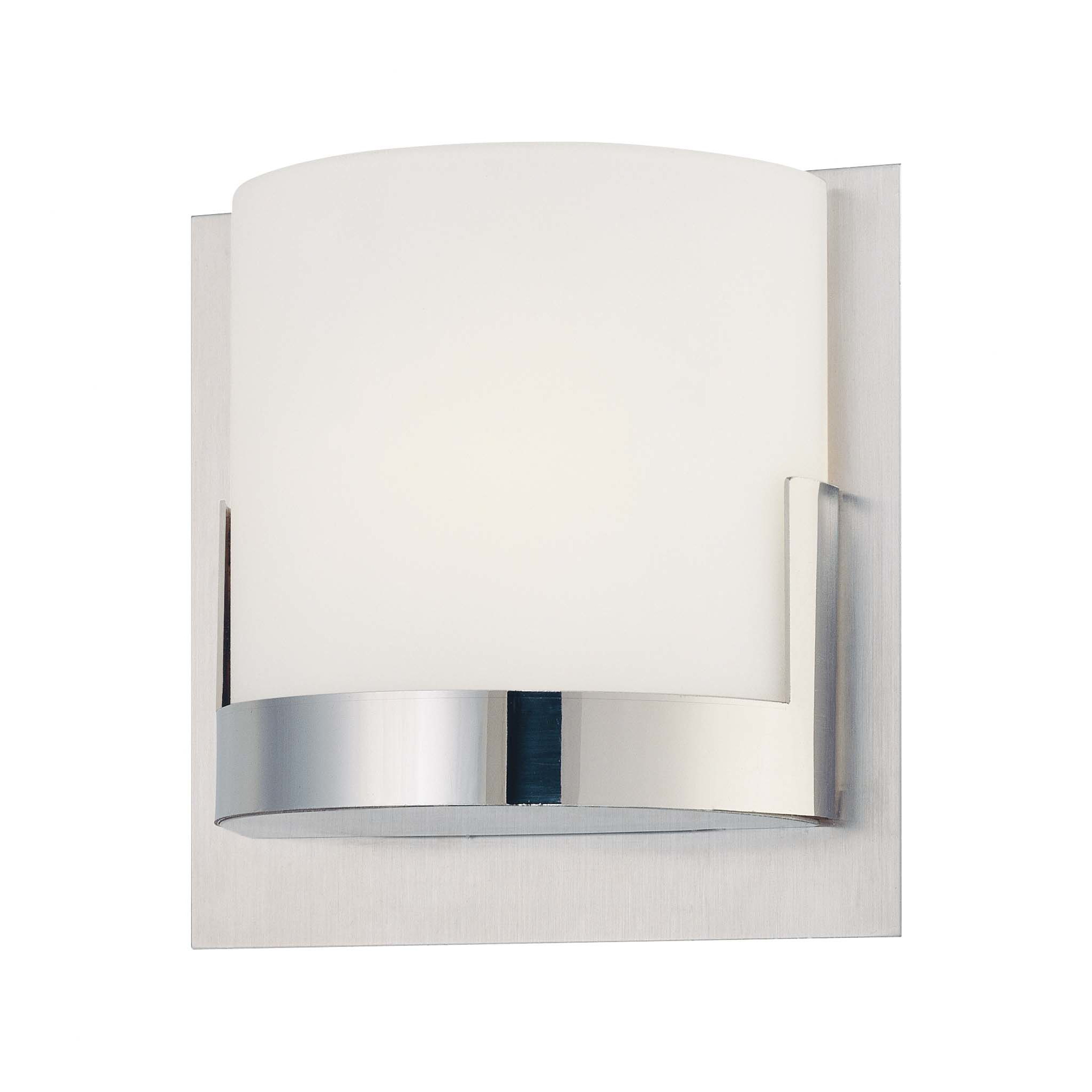 Wall Sconce 1-Bulb White Glass