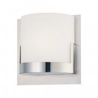 Wall Sconce 1-Bulb White Glass