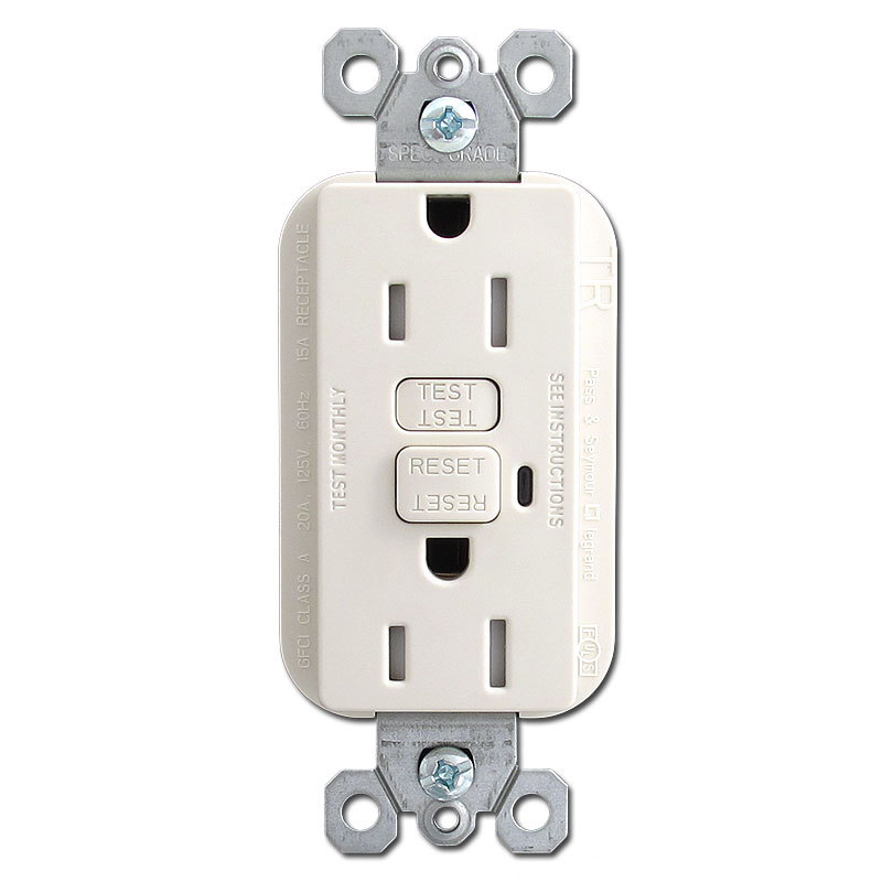 GFCI TAMPER W/SWITCH ALMOND 15A