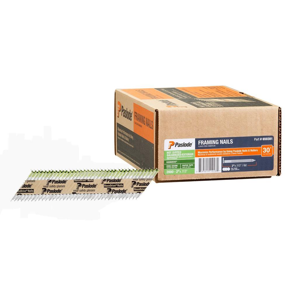 6D 2" X .113 RING SHANK NAIL HDG