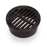 S&D 4" ROUND DRAIN GRATE BLACK