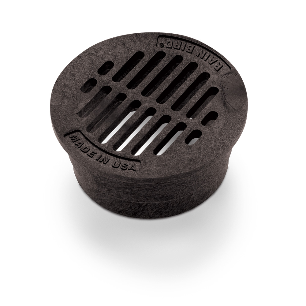 S&D 3" ROUND DRAIN GRATE BLACK