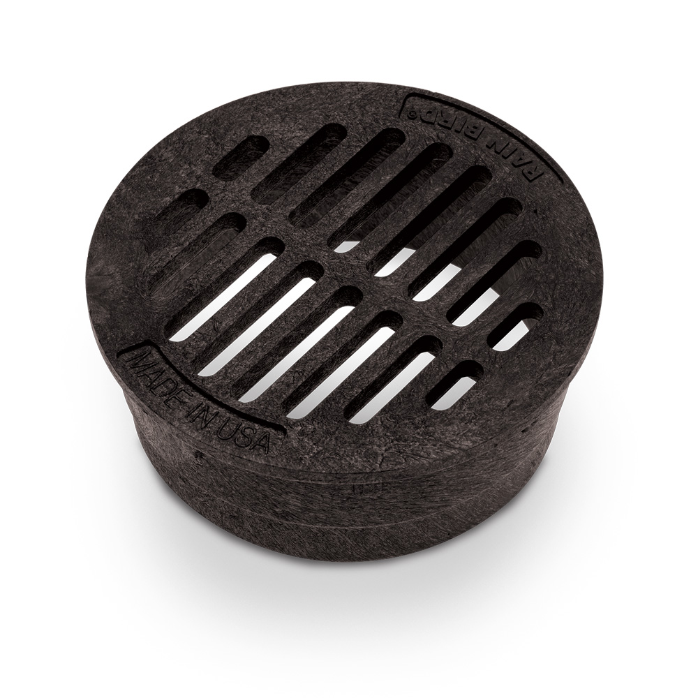 S&D 4" ROUND DRAIN GRATE BLACK