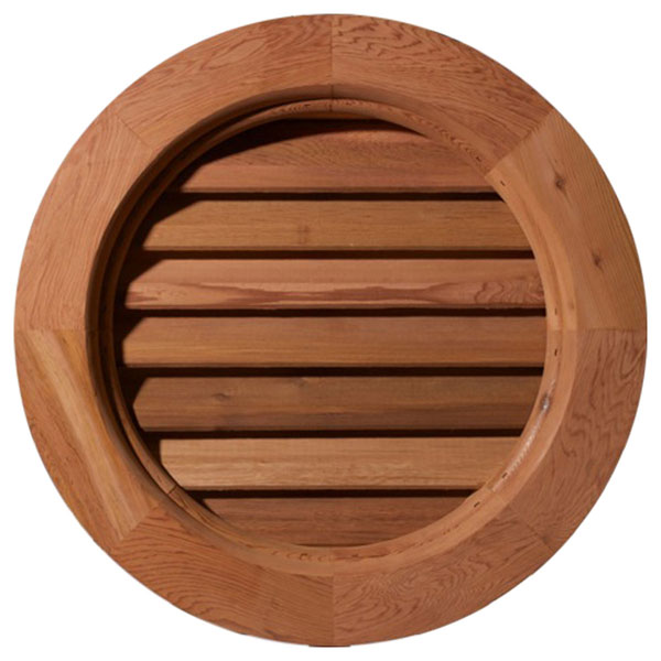 REDWOOD CIRCLE LOUVER VENT 24"