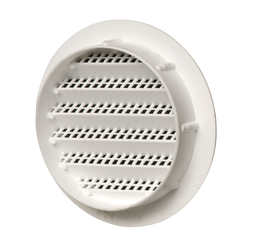 3" ROUND MINI LOUVER VENT WHITE