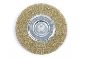 Wire Wheel Brush Fine Crimped, 2" Dia, 1/4" Shank Dia