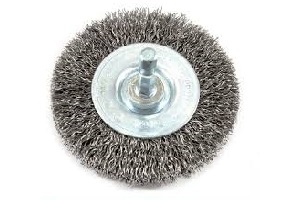 Wire Wheel Brush Coarse Crimped, 6" Dia