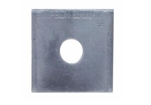 2" Black Iron Square Bearing Plate w/ 1/2" Hole