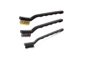 3 PC STNLSS MINIATURE BRUSH SET