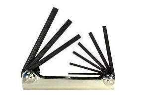 FOLDUP HEX KEY .050-3/16" 9PC