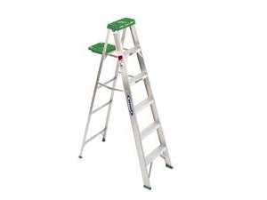 Werner Aluminum Stepladder Type I Duty Rating 250lb 6'