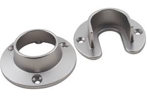 Pole Socket Set Satin Nickel 1-5/16"