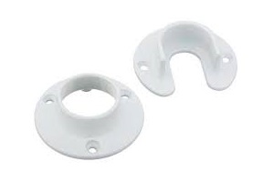 Pole Socket Set White Zinc 1-5/16"