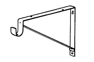 Shelf & Rod Bracket Polished Chrome