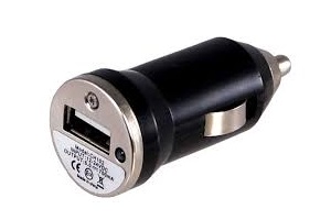 CHARGER USB 12V CAR ADAPTER 1AMP