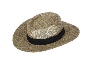 Gambler Straw Hat with Band (Sea Grass)