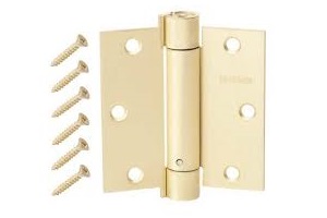 SPRING ADJ HINGE BRASS 3-1/2"