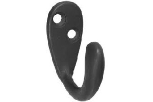 CLOTHES HOOK SGL OIL RUB BRONZE