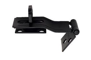 3-1/4" SWIVEL STAPLE HASP BLACK