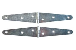6" STRAP HINGE SATIN  BLACK PK2