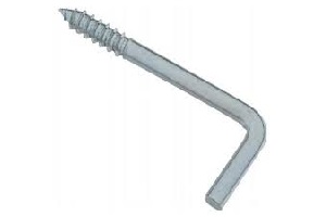 SQ BEND SCREW HOOKS ZINC 1 3/8