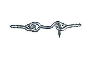 1-1/2" HOOK & EYE ZINC PK2
