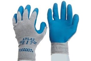 ATLAS FIT RUBBER PALM GLOVE MED