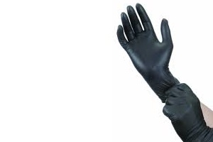 BLACK NITRILE GLOVE LARGE 50PR