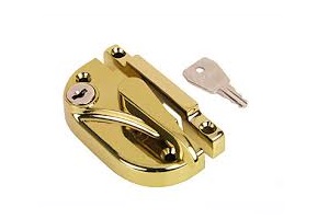 SAFETY SASH LOCK KEYED BRASS