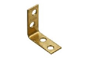 1-1/2X5/8" CORNER IRON BRASS PK4