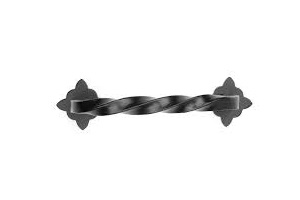 3.5" TWISTED RING HANDLE BLK