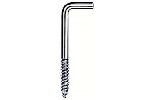 SQ BEND SCREW HOOKS ZINC 1"