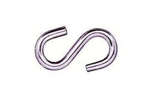 2" HEAVY OPEN S HOOK ZINC PK2
