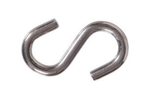 S HOOK 2" STAINLESS STEEL