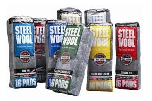 STEEL WOOL PADS#0000 FINEST PK12
