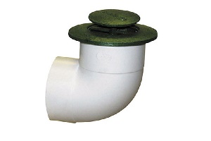 S&D 4" DRAIN EMITTER 90 GREEN