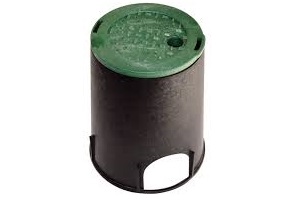6" ROUND VALVE BOX W/GREEN LID
