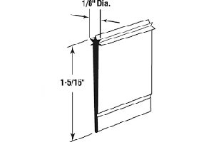 SHOWER DOOR SWEEP VNL 1-7/16X36"