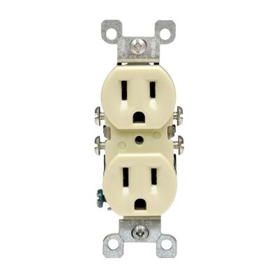 DUPLEX RECEPTACLE IVORY 15AMP