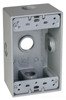 1/2"X 5 HOLE ROUND BOX W/P BRNZ