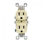 DUPLEX RECEPTACLE IVORY 15AMP