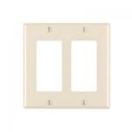 DECORA 2 GANG PLATE LIGHT ALMOND