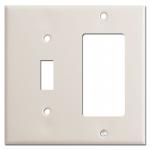 2 GANG 1TOG/1GFI PLATE LT.ALMOND