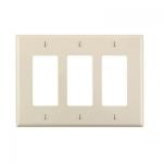 DECORA 3 GANG PLATE LIGHT ALMOND