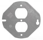 4" RND CVR 1/2"X1-HOLE W/P WHITE