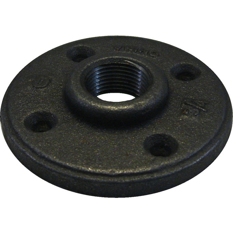 3/4" BLACK FLOOR FLANGE IRON