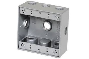 1/2"X4 HOLE 1 GANG W/P BOX BRNZ