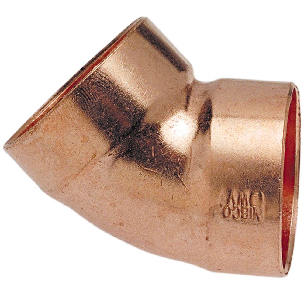 COPPER DWV 45 DEGREE ELBOWS